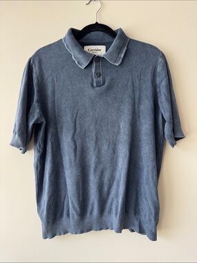 Corridor Men's Vintage Blue Short-Sleeve Polo